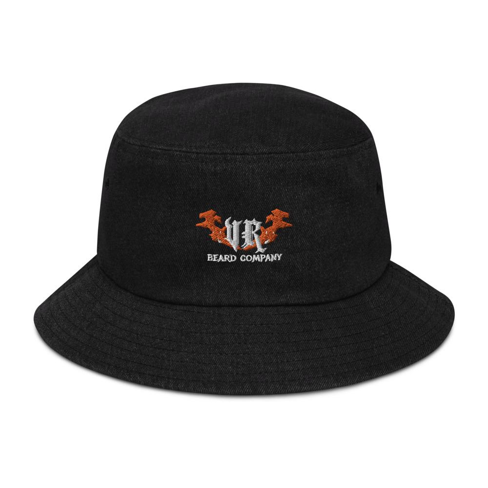 VOYAGER REBEL BEARD CO. DENIM BUCKET HAT- FIRE LOGO hats Voyager Rebel Beard Company 